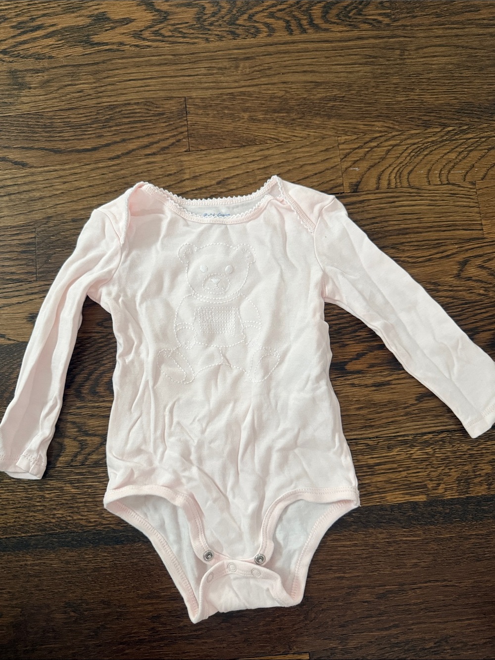 Ralph Lauren Light Pink Long-Sleeve Baby One-Piece Bodysuit
